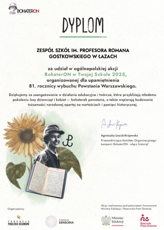 DYPLOM BOHATERON